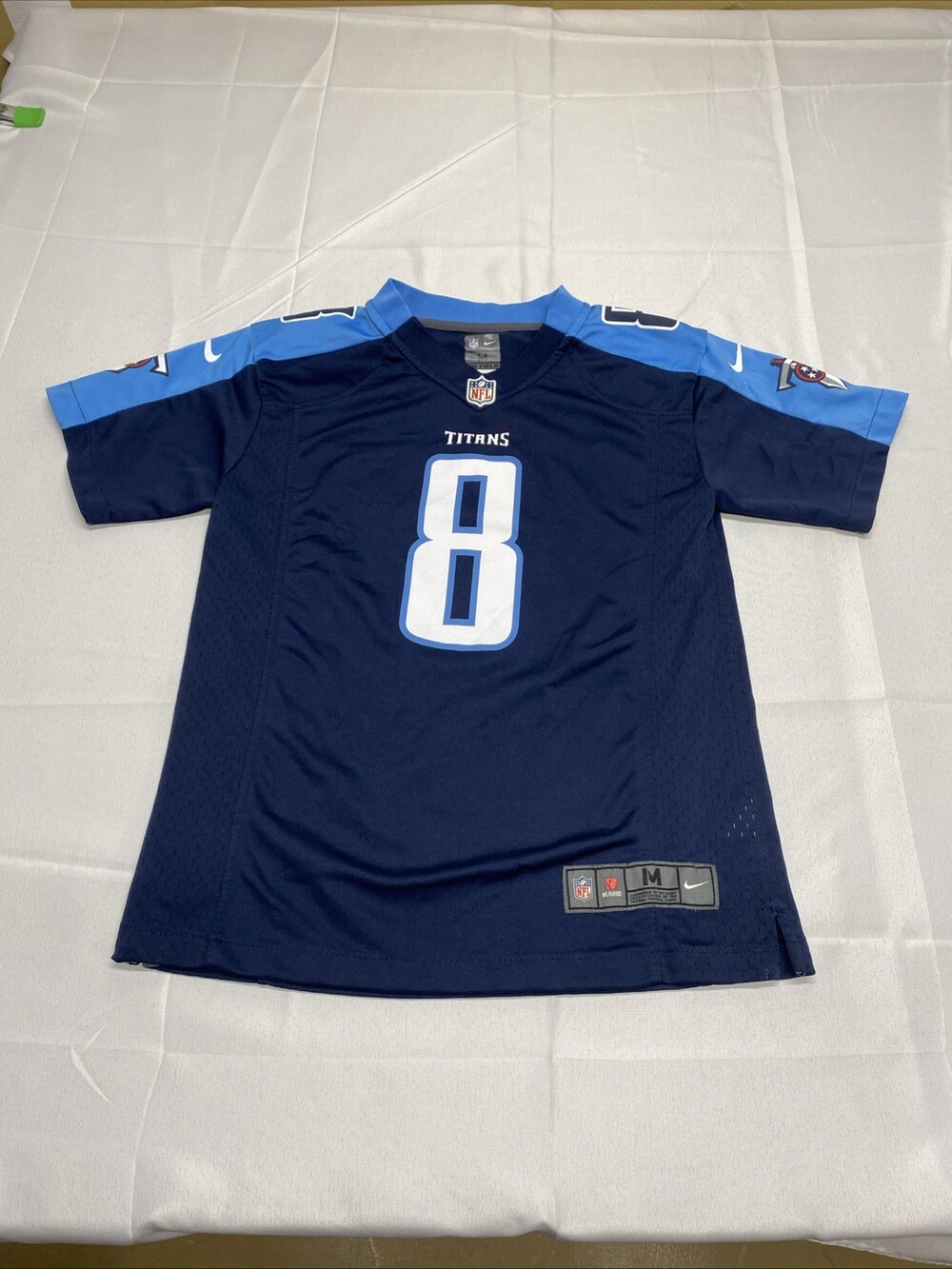 Nike Marcus Mariota #8 Tennessee Titans Jersey Size Youth Medium! Navy Blue